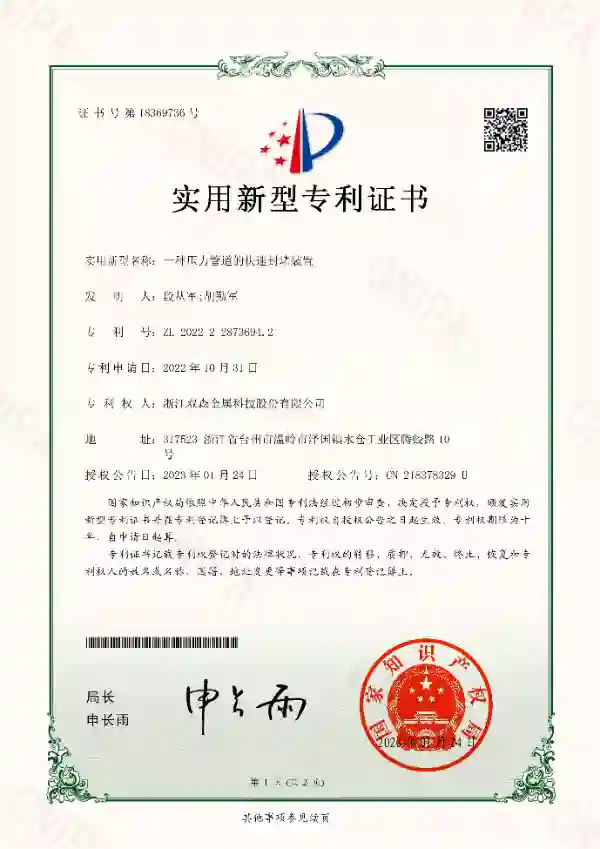 Patent Certificate 2
