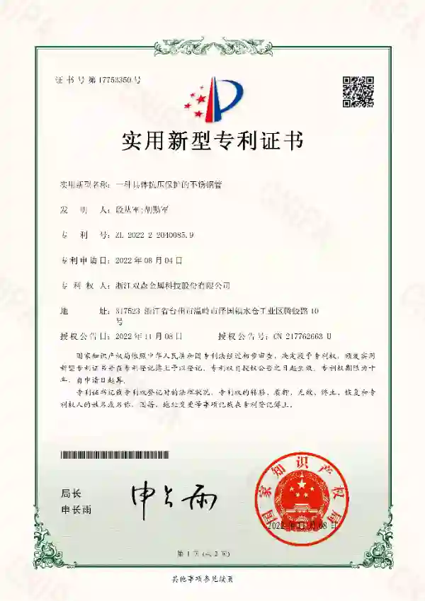 Patent Certificate 5